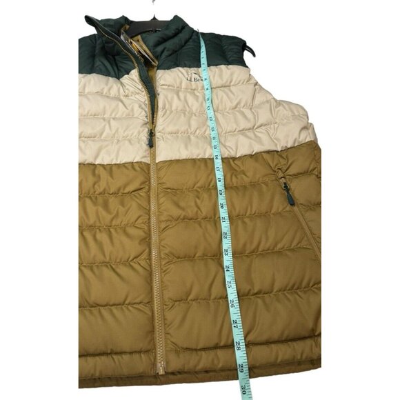 L.L. Bean Men’s Size XL Down Color Block Sleeveless Vest - Picture 3 of 11